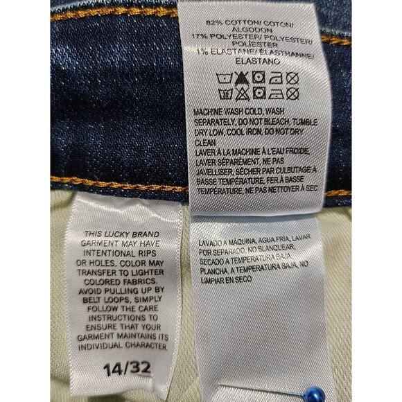 LUCKY BRAND WOMEN'S MID RISE CROP AVA BLUE JEANS SIZE 14/32 - Picture 11 of 13